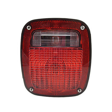 Rectangular Stop Tail Turn Light, 12 V, 0.59 to 2.1 A, Acrylic Lens, Polycarbonate Housing, Black/Red