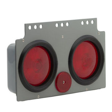 Stop/turn/tail Lamp, 12 V, 0.003 to 0.24 A, Steel, Acrylic, ABS, Red Lens/Gray Housing