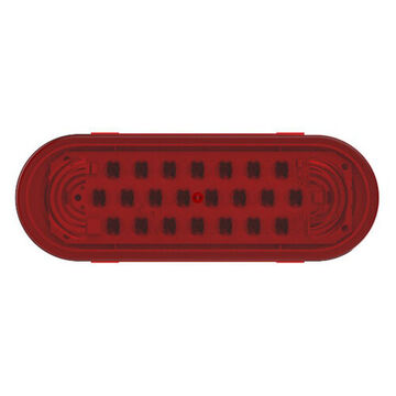 Oval Stop Tail Turn Light, 24 V, 0.13 to 0.18 A, Acrylic, ABS, Red