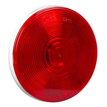 Light Female Pin Stop Tail Turn, 24 V, 0.48 To 2.1 A, Polycarbonate Housing And Lens, Red/gray