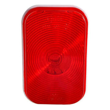 Rectangular Stop Tail Turn Light, 12 V, 0.48 to 2.1 A, Polycarbonate Housing, Polycarbonate Lens, Red/White