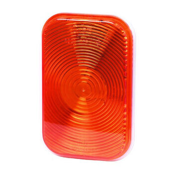 Rectangular Double Contact Tail Turn Light, 12 V, 0.48 to 2.1 A, Polycarbonate Housing, Polycarbonate Lens, Amber/White