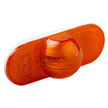 Oval Tail Turn Light, 12 V, 0.59 to 2.1 A, Polycarbonate Housing, Polycarbonate Lens, Amber/White