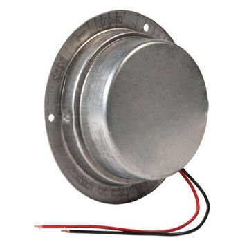 Round Light, 12 V, 0.6 to 2.1 A, Polycarbonate Lens, Stainless Steel Body, Red/Stainless Steel/Steel