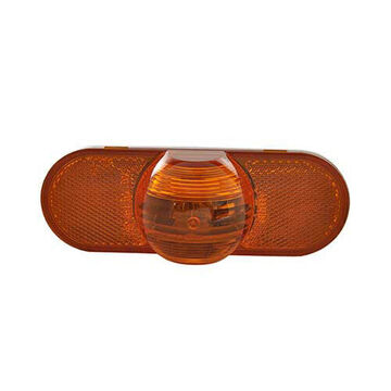 Oval Tail Turn Light, 12 V, 0.59 to 2.1 A, Polycarbonate Housing, Polycarbonate Lens, Amber/Gray