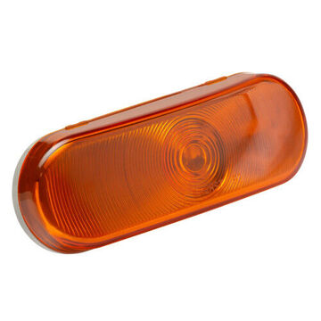 Oval Tail Turn Light, 12 V, 0.59 to 2.1 A, Polycarbonate Housing, Polycarbonate Lens, Amber/Gray
