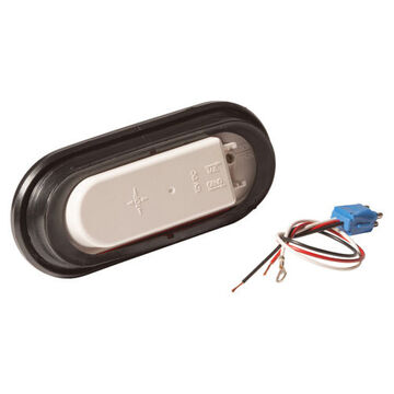 Oval Stop Tail Turn Light, 12 V, 0.59 to 2.1 A, PVC Grommet, Polycarbonate Housing, Polycarbonate Lens, Red/White