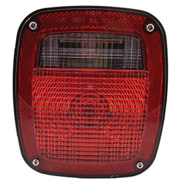 Stop Tail Turn Light, 12 V, 2.1 A, Acrylic Lens, Polycarbonate Housing, Black/Red