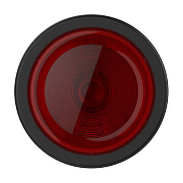 Round Stop Tail Turn Light, 12 V, 0.5 to 2.1 A, PVC Grommet, Polycarbonate Housing, Polycarbonate Lens, Red/White