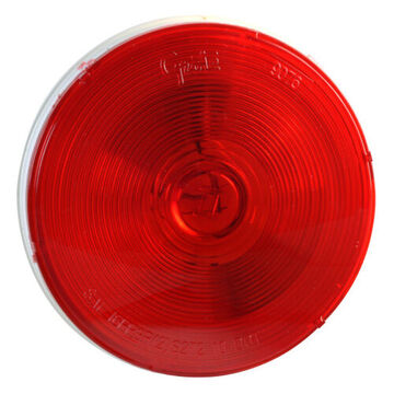 Round Tail Turn Light, 12 V, 0.48 to 2.1 A, Polycarbonate Lens, Red