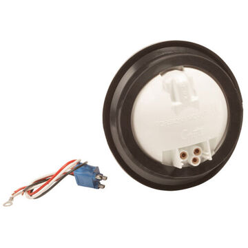 Round Stop Tail Turn Light Kit, 12 V, 0.48 to 2.1 A, Polycarbonate Housing, Polycarbonate Lens, Gray/Red