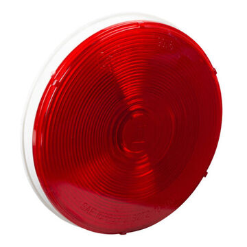 Round Tail Turn Light, 12 V, 0.48 to 2.1 A, Polycarbonate Housing, Polycarbonate Lens, Red