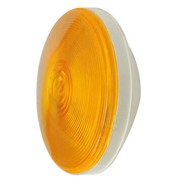 Round Tail Turn Light, 12 V, 0.48 to 2.1 A, Polycarbonate Housing, Polycarbonate Lens, Amber/Gray