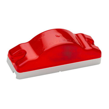 Clearance Rectangular Marker Light, Red, Incandescent, Screw Mount, Polycarbonate, 12 V, 0.6 A TO 1.3 A