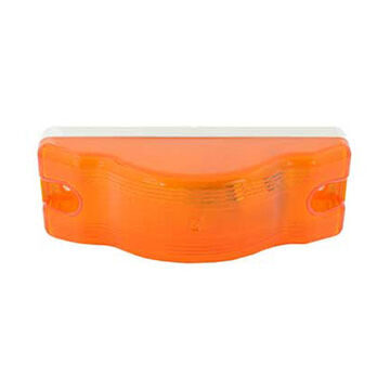 Clearance Rectangular Marker Light, Amber, Incandescent, Screw Mount, Polycarbonate, 12 V, 0.6 A TO 1.3 A