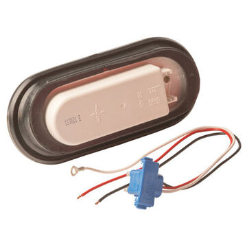Oval Stop Tail Turn Light, 12 V, 0.59 to 2.1 A, PVC Grommet, Polycarbonate Housing, Polycarbonate Lens, Red/White