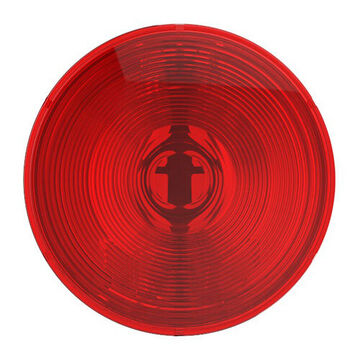 Male Pin Stop Tail Turn Light, 24 V, 0.48 to 2.1 A, Polycarbonate Housing and Lens, Red/Gray