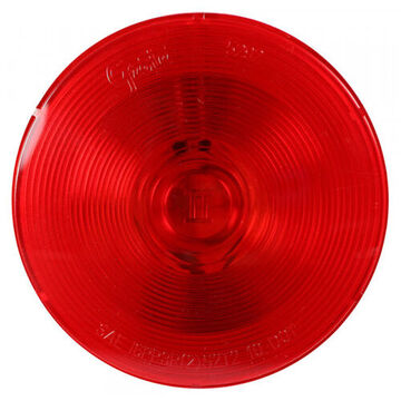 Male Pin Stop Tail Turn Light, 24 V, 0.48 to 2.1 A, Polycarbonate Housing and Lens, Red/Gray