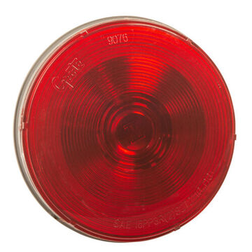 Round Tail Turn Light, 12 V, 0.48 to 2.1 A, Polycarbonate Housing, Polycarbonate Lens, Red/Gray Housing