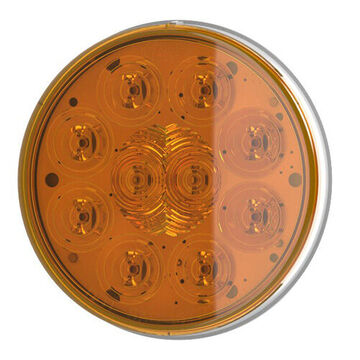 Clignotant arrière à broche mâle à motif de diodes, 12 V, 0.15 A, lentille en acrylique, boîtier en polycarbonate/ABS, ambre/gris