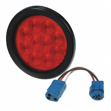 Round Tail Light, 12 V, 0.03 to 0.24 A, Polycarbonate, Red