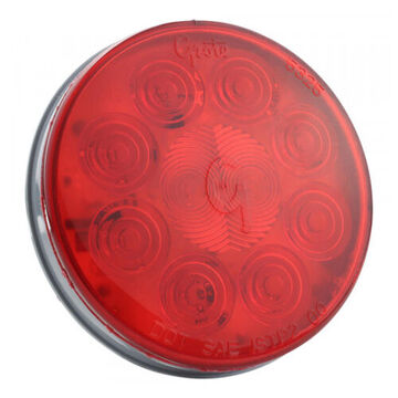 10-diode Pattern Led Stop Hard-wired Tail Turn Light, 12 V, 0.03 to 0.2 A, Acrylic Lens, Polycarbonate/ABS Housing, Red/Gray