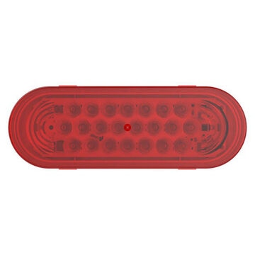 Oval Stop Tail Turn Light, 12 V, 0.2 to 0.28 A, Acrylic Lens, ABS Housing, Red/White