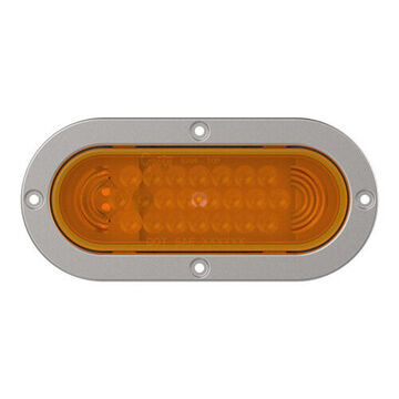 Feu arrière ovale, 12 V, 0.2 à 0.3 A, lentille en acrylique, boîtier en ABS, ambre/gris
