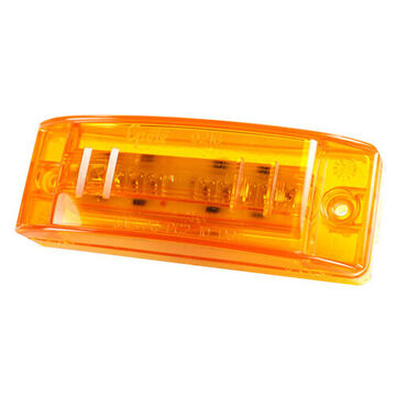 Clearance Marker Light, Amber, LED, Screw Mount, Polycarbonate, 12 V
