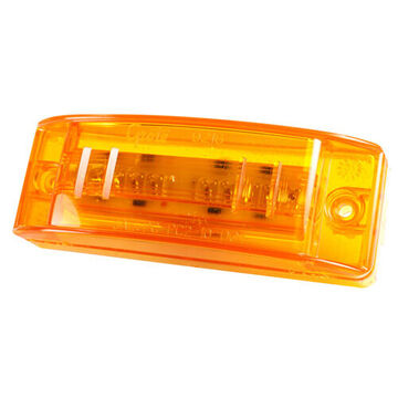 Clearance Marker Light, Amber, LED, Screw Mount, Polycarbonate, 12 V