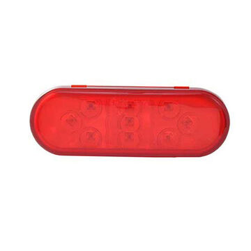 Oval Stop Tail Turn Light, 12 V, 0.01 to 0.2 A, Acrylic Lens, ABS Housing, Red/White