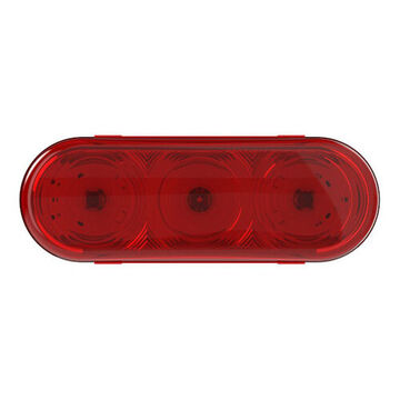 Oval Stop Tail Turn Light, 12 V, 0.04 to 0.48 A, Acrylic Lens, ABS Housing, Red/White