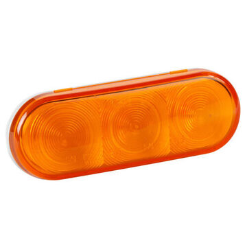 Oval Stop Tail Turn Light, 12 V, 0.71 A, Acrylic Lens, ABS Housing, Amber/White