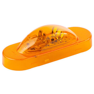 Oval Side Turn Marker Tail Turn Light, 12 V, 0.06 to 0.45 A, Polycarbonate, Amber/Yellow