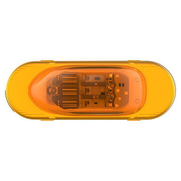 Oval Side Turn Marker Tail Turn Light, 12 V, 0.45 to 0.06 A, Polycarbonate Housing, Polycarbonate Lens, Amber/Yellow
