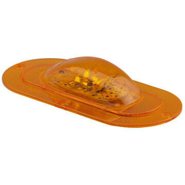 Oval Side Turn Marker Tail Turn Light, 12 V, 0.06 to 0.45 A, Polycarbonate Housing, Polycarbonate Lens, Amber/Yellow