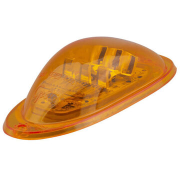 Oval Side Turn Marker Tail Turn Light, 12 V, 0.06 to 0.5 A, Polycarbonate Housing, Polycarbonate Lens, Amber/Yellow