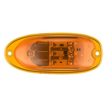 Oval Side Turn Marker Tail Turn Light, 12 V, 0.06 to 0.45 A, Polycarbonate Housing, Polycarbonate Lens, Amber/Yellow