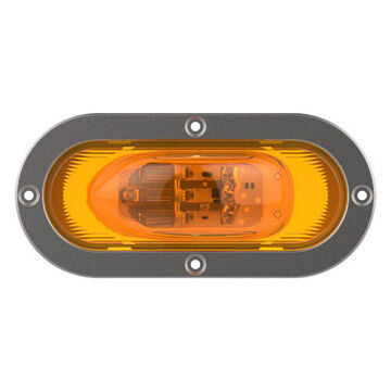 Oval Side Turn Marker Tail Turn Light, 13.5 V, 0.45 to 0.06 A, Polycarbonate, Amber/Yellow