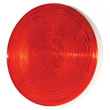 Round Stop Tail Turn Light, 12 V, 0.01 to 0.15 A, Acrylic Lens, ABS Housing, Red/White