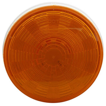 Round Stop Tail Turn Light, 12 V, 0.15 A, Acrylic Lens, ABS Housing, Amber/White