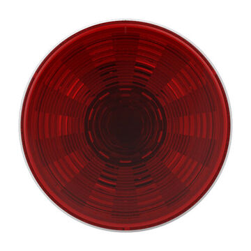 Feu stop/arrière/clignotant rond, 12 V, 0.03 à 0.24 A, lentille en acrylique, boîtier en ABS, rouge/blanc