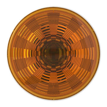 Round Stop Tail Turn Light, 12 V, 0.03 to 0.24 A, Acrylic Lens, ABS Housing, Amber/White