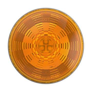 Round Tail Turn Light, 12 V, 0.16 A, Acrylic Lens, ABS Housing, Amber/Gray