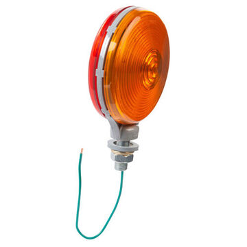Round Thin-Line Light, 12 V, 2.1 A, Acrylic Lens, Polycarbonate Housing, Gray/Red/Amber/Red/Yellow