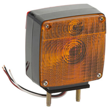 Square Light, 12 V, 0.66 to 2.1 A, Acrylic Lens, Polycarbonate Housing, Black/Red/Amber/Red/Yellow