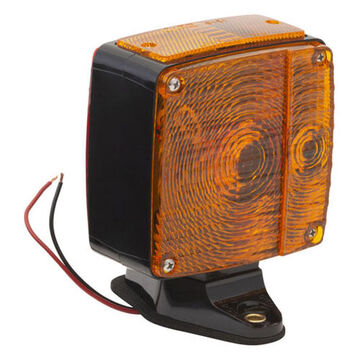 Square Stop Tail Turn Light, 12 V, 0.7 to 2.1 A, Acrylic Lens, Polycarbonate Housing, Black/Red/Amber/Red/Yellow
