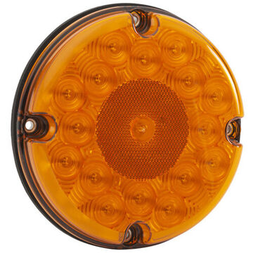 Round Tail Turn Light, 12 V, 0.39 A, Polycarbonate, Amber/Yellow
