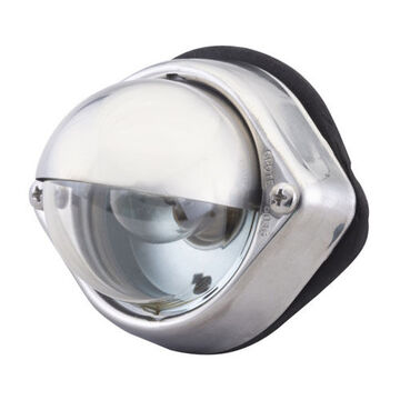 Round Courtesy Lamp, 12 V, 1.3 A, Clear, Screw Mount, Incandescent