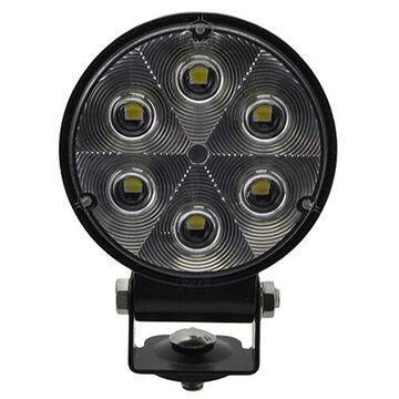 Lampe de travail ronde TractorPlus, LED, 850 lumens, 12/24 V, aluminium moulé sous pression avec revêtement en poudre, polycarbonate